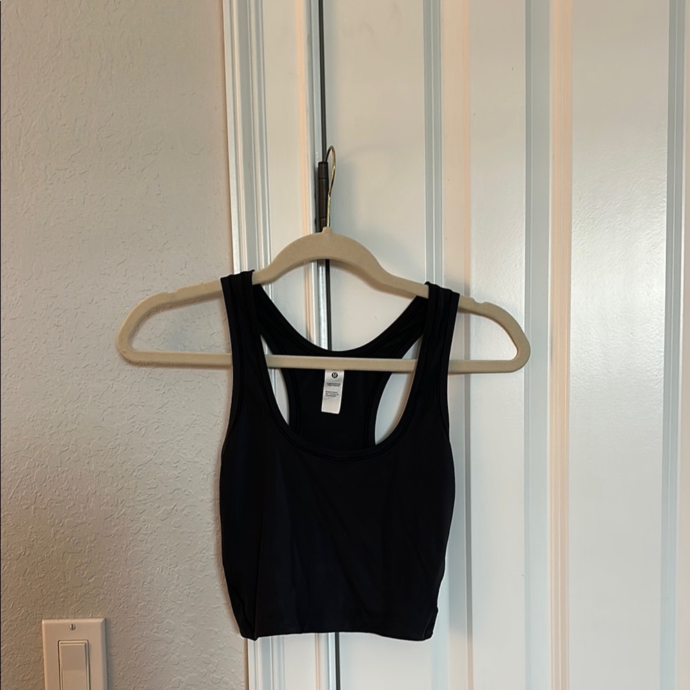 Lululemon black cropped suede tank